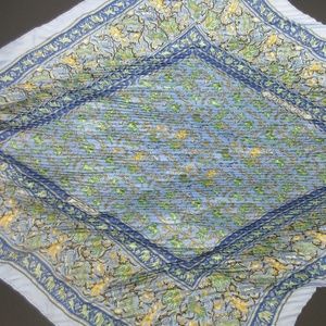 HERMES Pleated Scarf 100% Silk "CHASSE EN INDE"